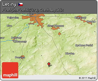 Physical 3D Map of Letiny