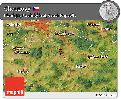 Satellite 3D Map of Chouzovy