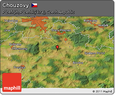 Satellite 3D Map of Chouzovy