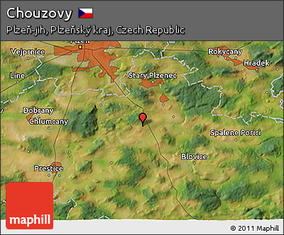 Satellite 3D Map of Chouzovy