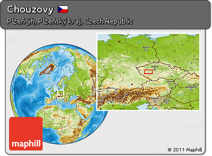 Physical Location Map of Chouzovy