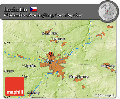 Physical Map of Lochotín
