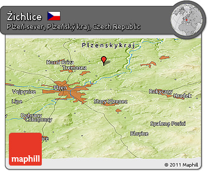Physical Panoramic Map of Žichlice