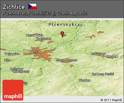 Physical Panoramic Map of Žichlice