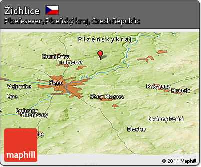 Physical Panoramic Map of Žichlice