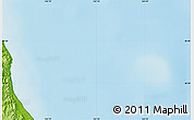 Physical Map of the area around 49° 43' 37" N, 144° 34' 29" E