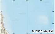 Shaded Relief Map of the area around 49° 43' 37" N, 144° 34' 29" E