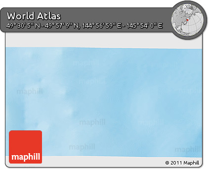 Physical 3D Map of the Area around 49° 43' 37" N, 145° 25' 30" E