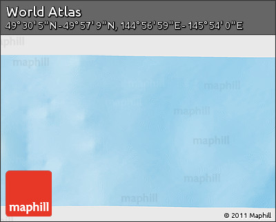 Physical 3D Map of the Area around 49° 43' 37" N, 145° 25' 30" E