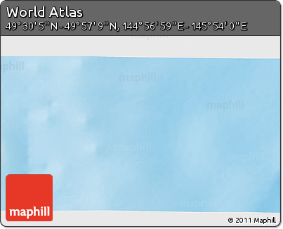 Physical 3D Map of the Area around 49° 43' 37" N, 145° 25' 30" E