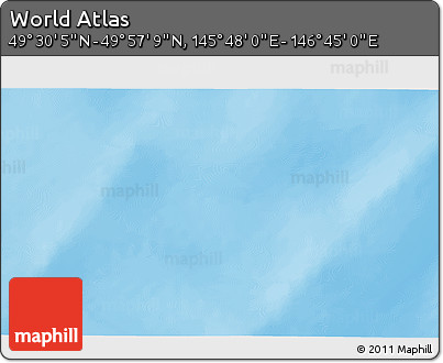Physical 3D Map of the Area around 49° 43' 37" N, 146° 16' 30" E