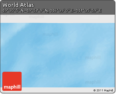 Physical 3D Map of the Area around 49° 43' 37" N, 147° 7' 30" E