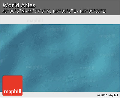 Satellite 3D Map of the Area around 49° 43' 37" N, 147° 7' 30" E