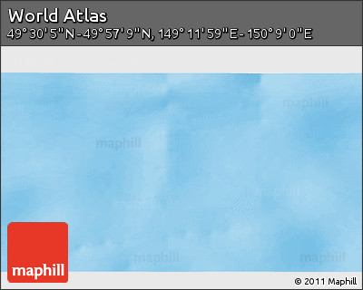 Physical 3D Map of the Area around 49° 43' 37" N, 149° 40' 30" E