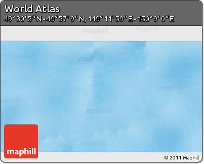 Physical 3D Map of the Area around 49° 43' 37" N, 149° 40' 30" E