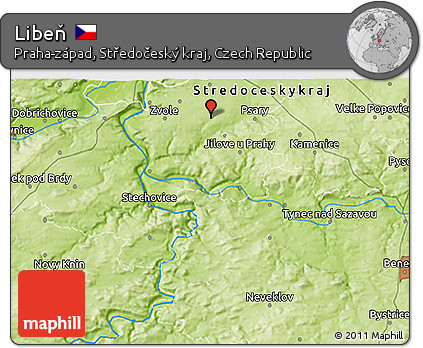 Physical 3D Map of Libeň