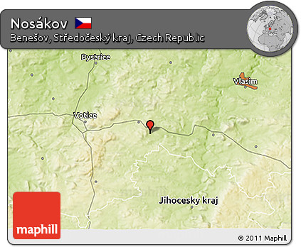 Physical 3D Map of Nosákov
