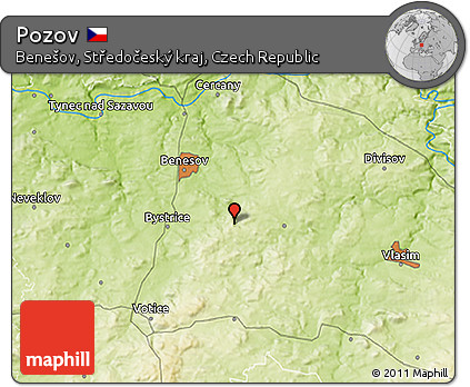 Physical 3D Map of Pozov