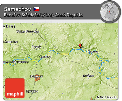 Physical 3D Map of Samechov