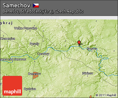Physical 3D Map of Samechov