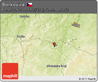 Physical 3D Map of Bořkovice