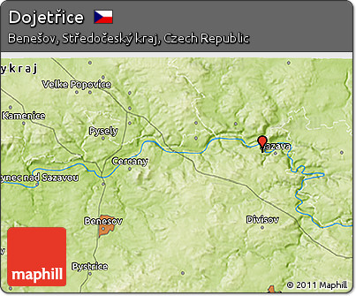 Physical 3D Map of Dojetřice