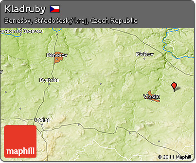 Physical 3D Map of Kladruby