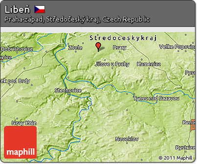 Physical 3D Map of Libeň