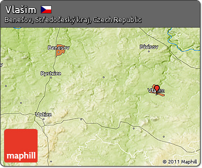 Physical 3D Map of Vlašim