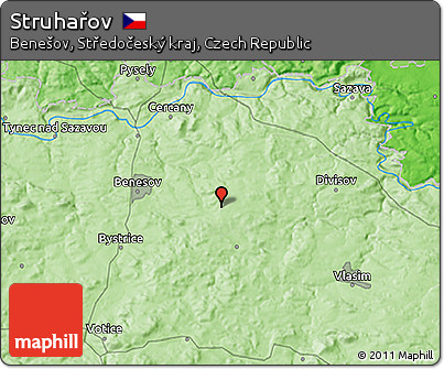 Political 3D Map of Struhařov