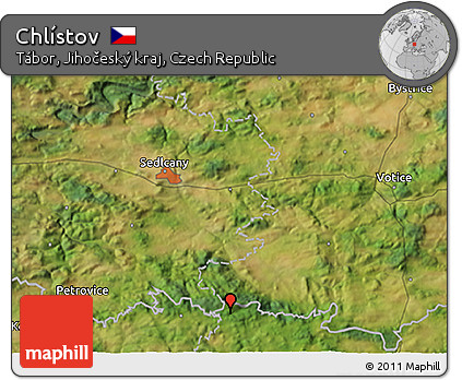 Satellite 3D Map of Chlístov
