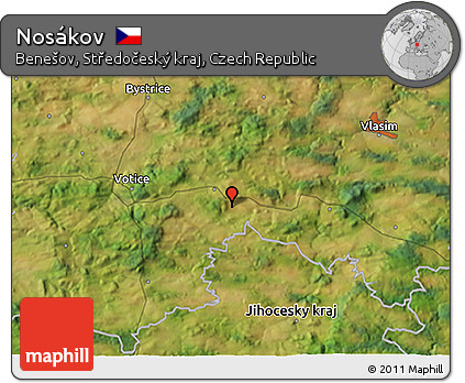 Satellite 3D Map of Nosákov