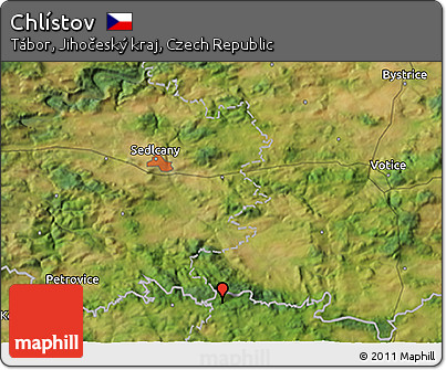 Satellite 3D Map of Chlístov