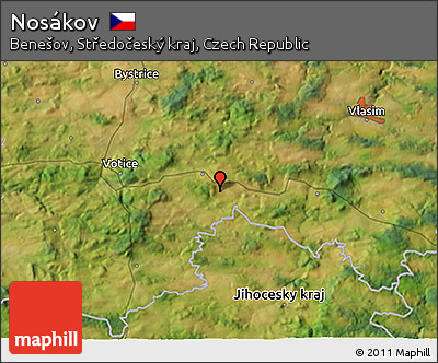 Satellite 3D Map of Nosákov