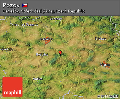 Satellite 3D Map of Pozov