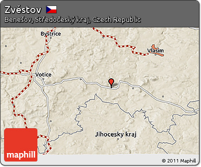 Shaded Relief 3D Map of Zvěstov