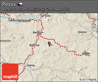 Shaded Relief 3D Map of Pozov