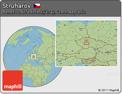Savanna Style Location Map of Struhařov