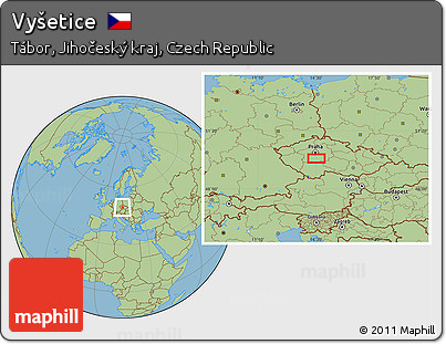 Savanna Style Location Map of Vyšetice