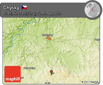 Physical Map of Chyšky