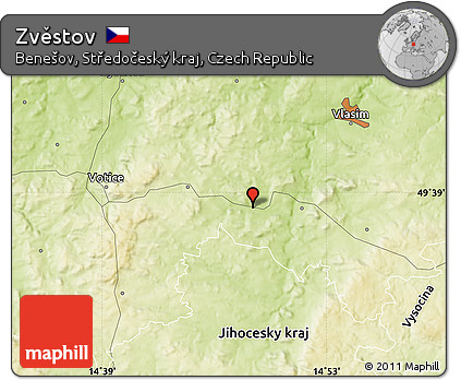 Physical Map of Zvěstov