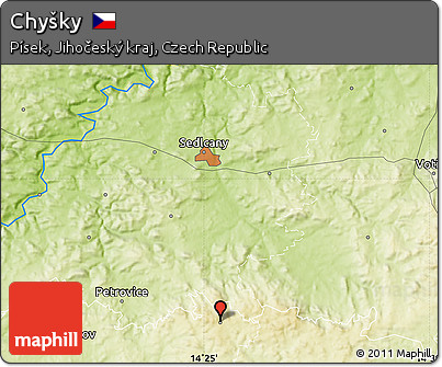 Physical Map of Chyšky