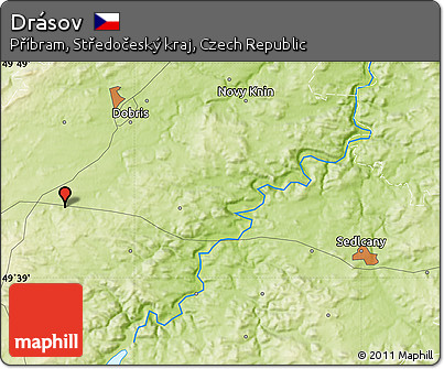 Physical Map of Drásov