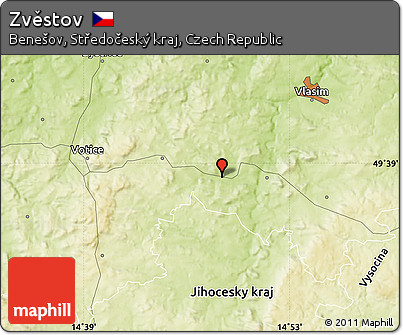 Physical Map of Zvěstov