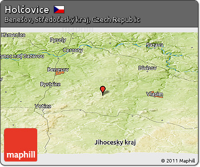 Physical Panoramic Map of Holčovice