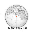 Outline Map of the Area around 49° 43' 37" N, 150° 22' 30" W, rectangular outline
