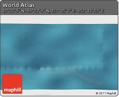 Satellite 3D Map of the Area around 49° 43' 37" N, 152° 13' 29" E