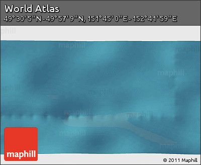 Satellite 3D Map of the Area around 49° 43' 37" N, 152° 13' 29" E