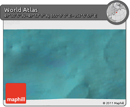 Satellite 3D Map of the Area around 49° 43' 37" N, 155° 37' 30" E