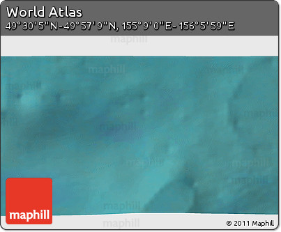 Satellite 3D Map of the Area around 49° 43' 37" N, 155° 37' 30" E